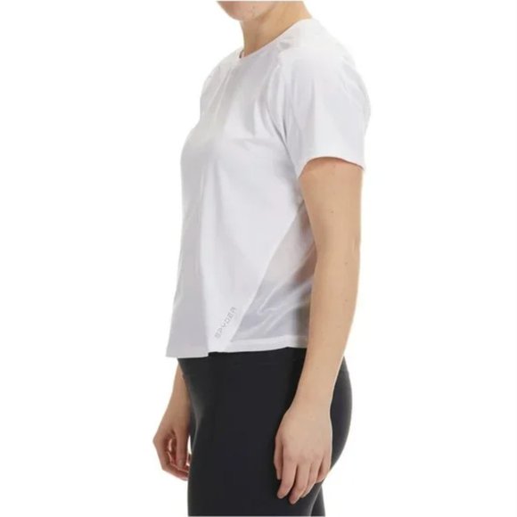 SPYDER Women's Short Sleeve w/ Back Opening & Mesh Insert top szM - Picture 4 of 13